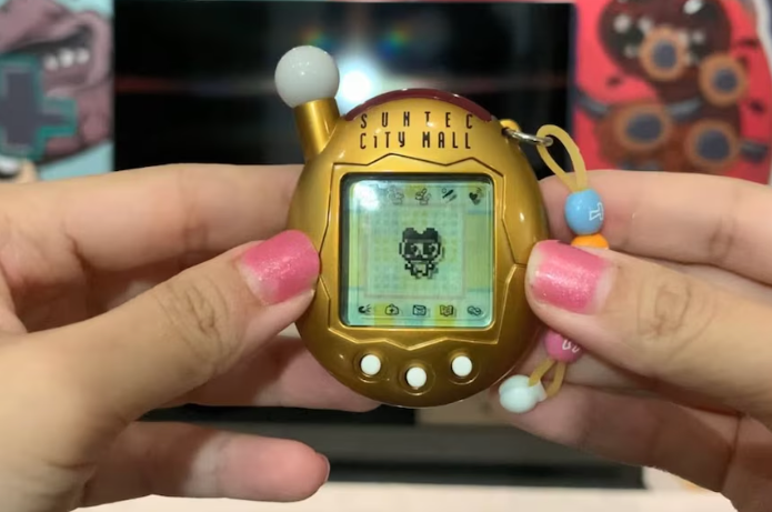 Gold Suntec City Mall Tamagotchi — a rare Tamagotchi